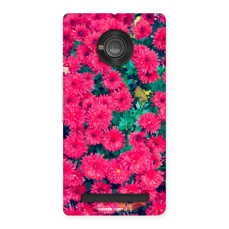 Pink Flowers Back Case for YU Yunique