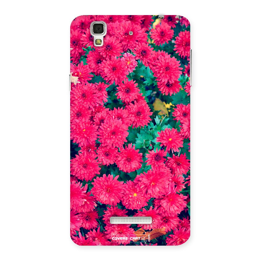 Pink Flowers Back Case for YU Yureka Plus