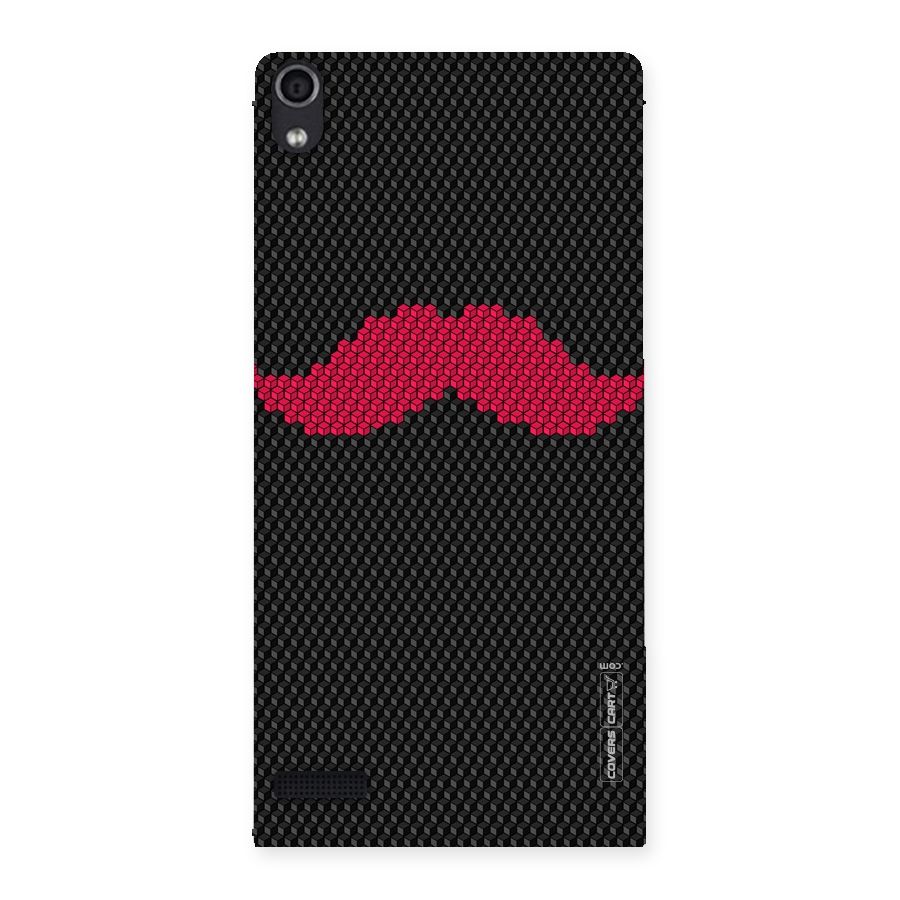 Pink Moustache Back Case for Ascend P6