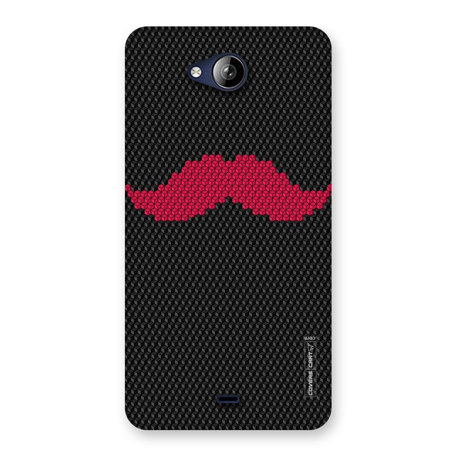 Pink Moustache Back Case for Canvas Play Q355