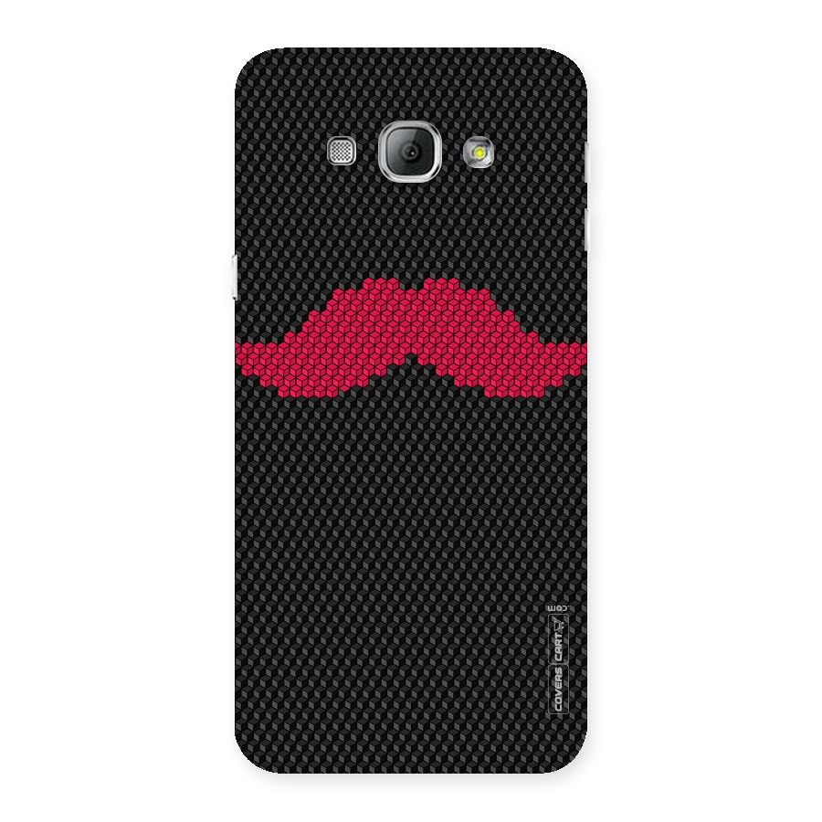 Pink Moustache Back Case for Galaxy A8