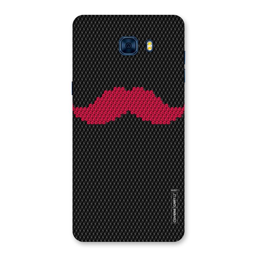 Pink Moustache Back Case for Galaxy C7 Pro