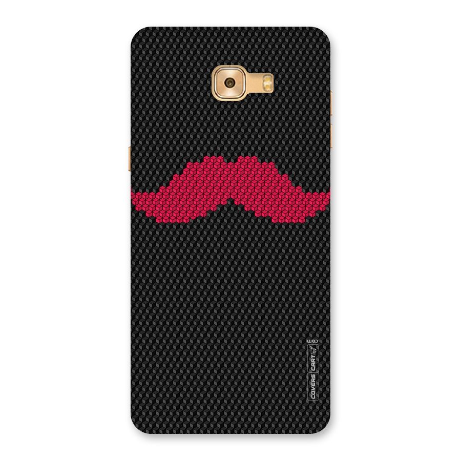 Pink Moustache Back Case for Galaxy C9 Pro