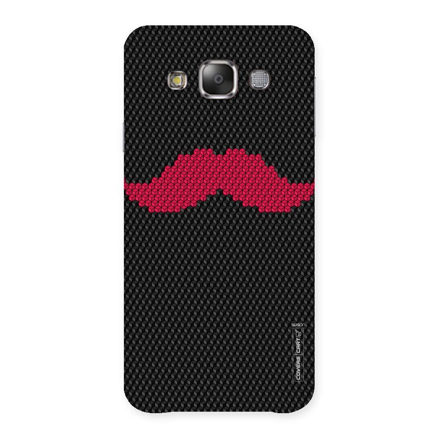 Pink Moustache Back Case for Galaxy E7