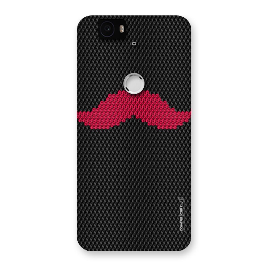Pink Moustache Back Case for Google Nexus-6P