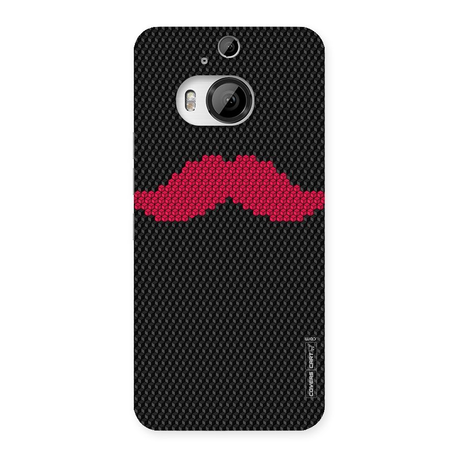 Pink Moustache Back Case for HTC One M9 Plus