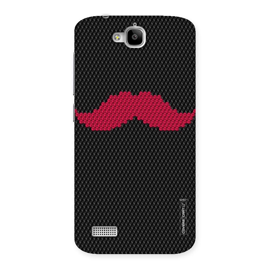 Pink Moustache Back Case for Honor Holly