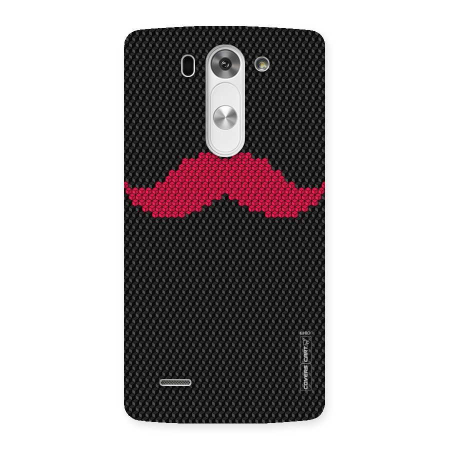 Pink Moustache Back Case for LG G3 Beat