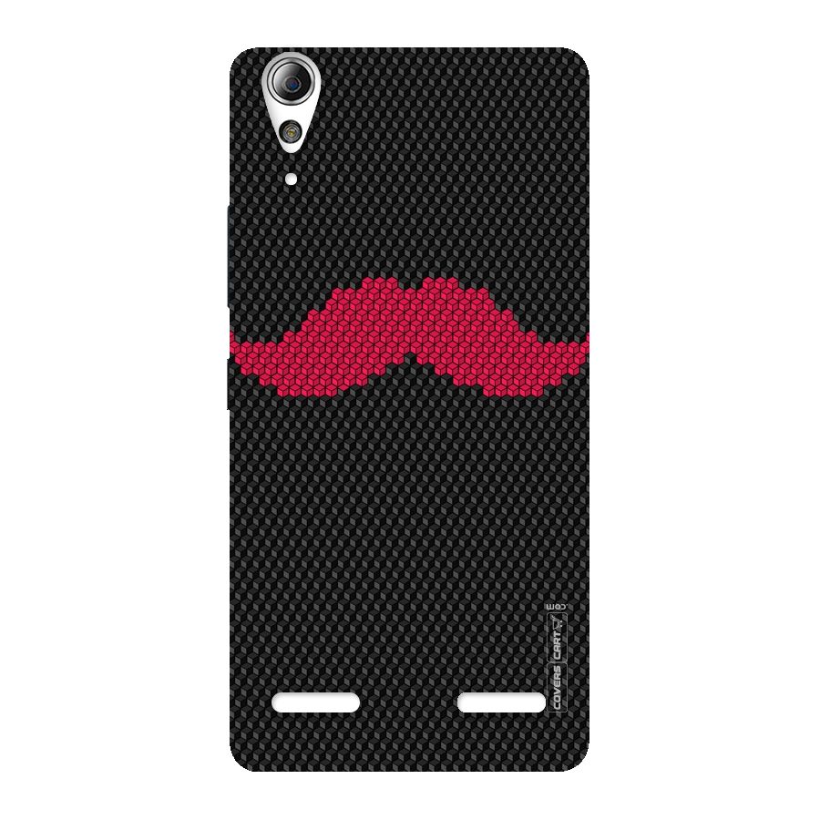 Pink Moustache Back Case for Lenovo A6000 Plus