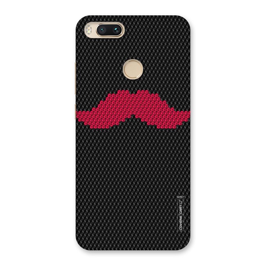Pink Moustache Back Case for Mi A1