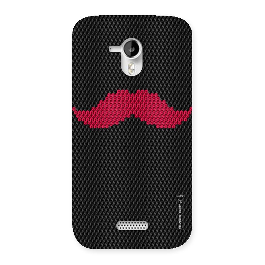 Pink Moustache Back Case for Micromax Canvas HD A116
