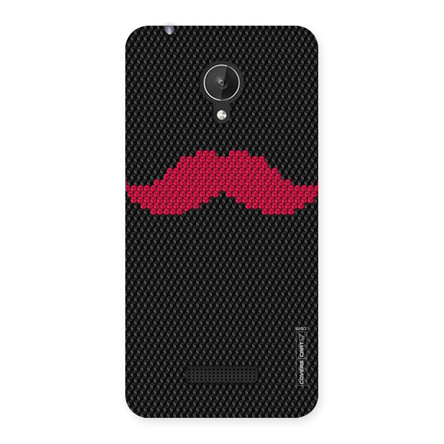 Pink Moustache Back Case for Micromax Canvas Spark Q380