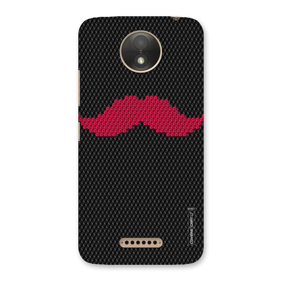 Pink Moustache Back Case for Moto C Plus
