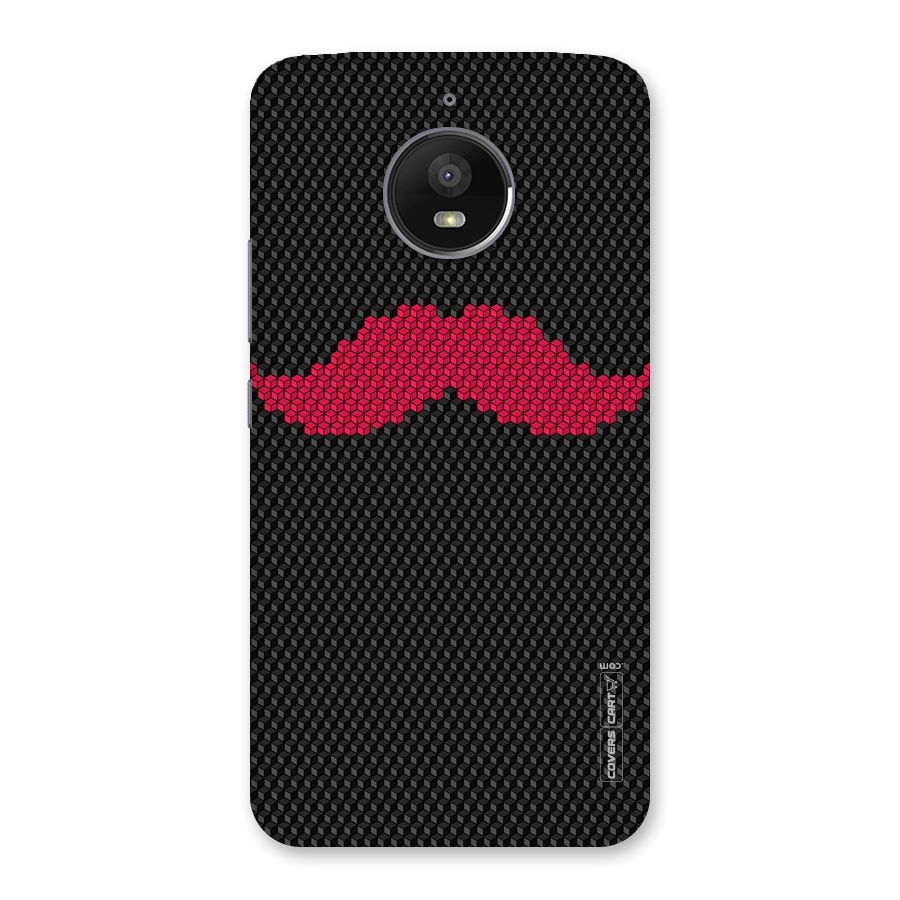 Pink Moustache Back Case for Moto E4 Plus