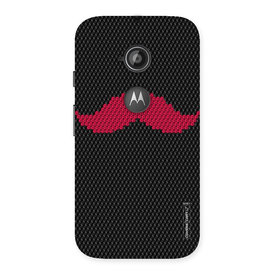 Pink Moustache Back Case for Moto E 2nd Gen