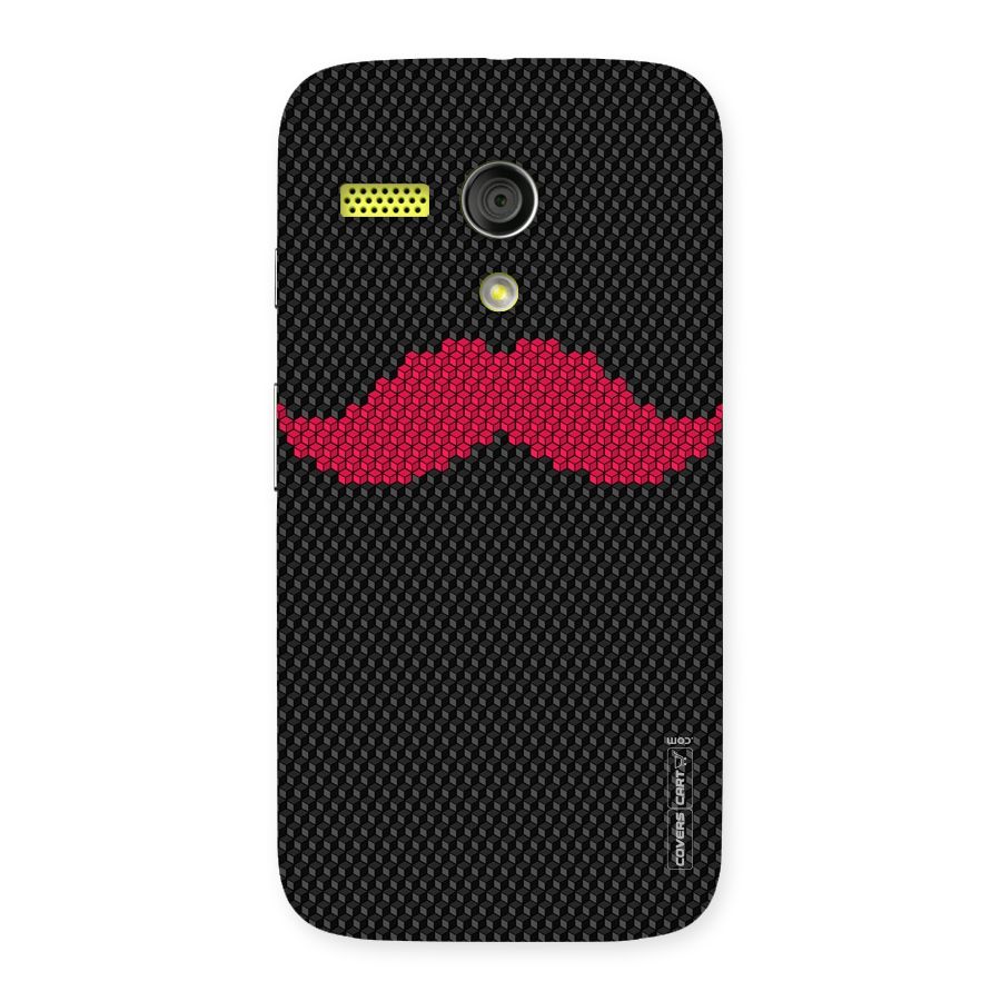Pink Moustache Back Case for Moto G