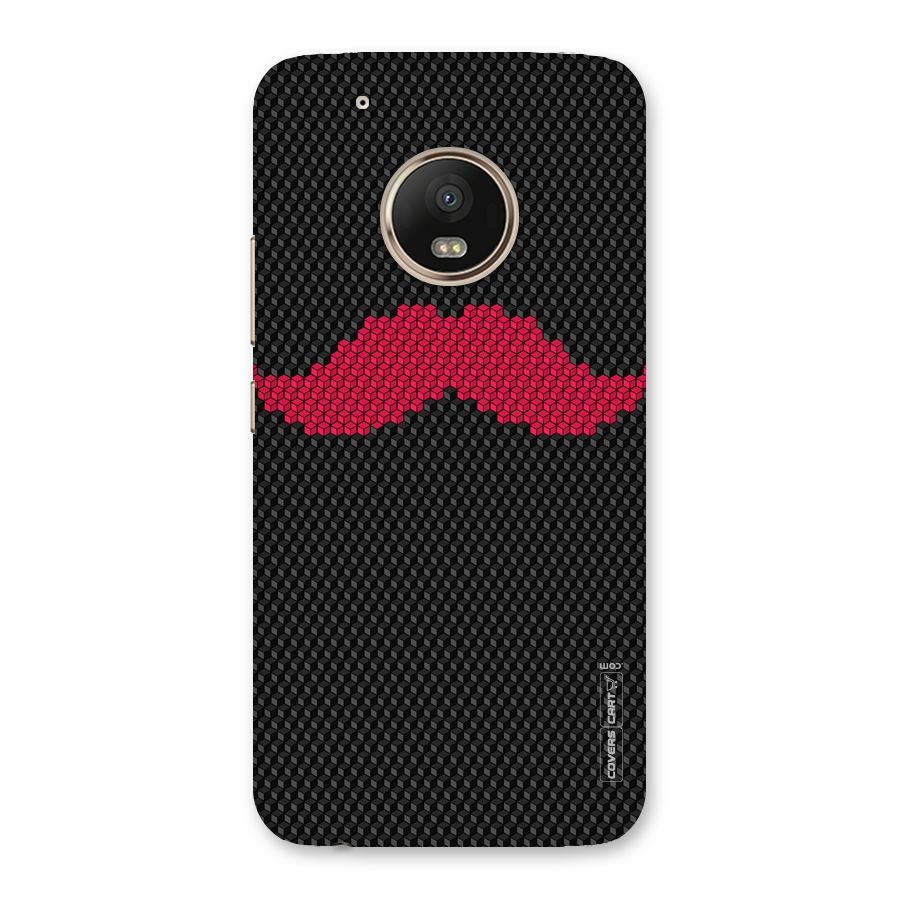 Pink Moustache Back Case for Moto G5 Plus