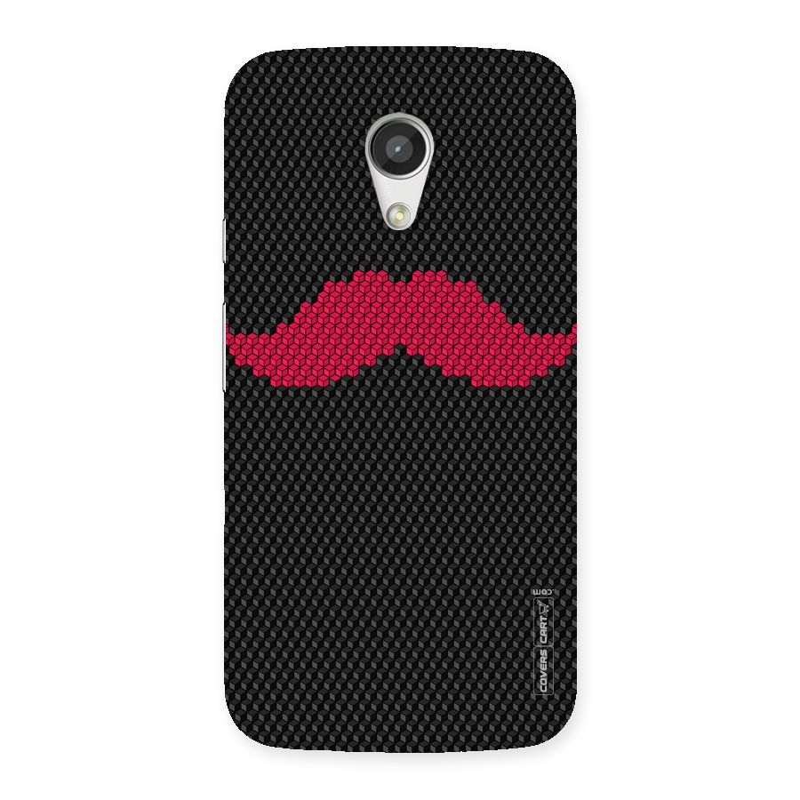 Pink Moustache Back Case for Moto G 2nd Gen