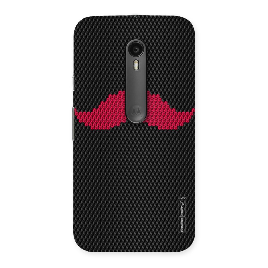 Pink Moustache Back Case for Moto G Turbo