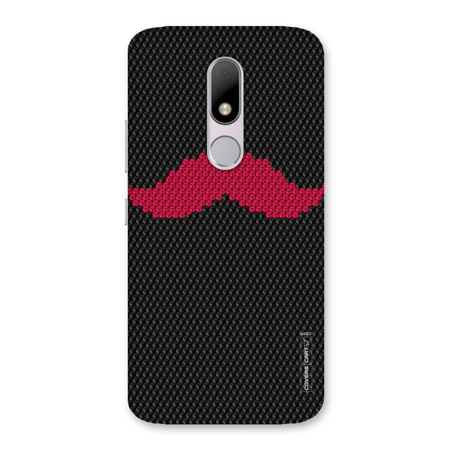 Pink Moustache Back Case for Moto M