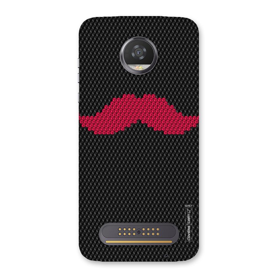 Pink Moustache Back Case for Moto Z2 Play