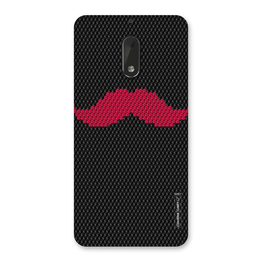 Pink Moustache Back Case for Nokia 6