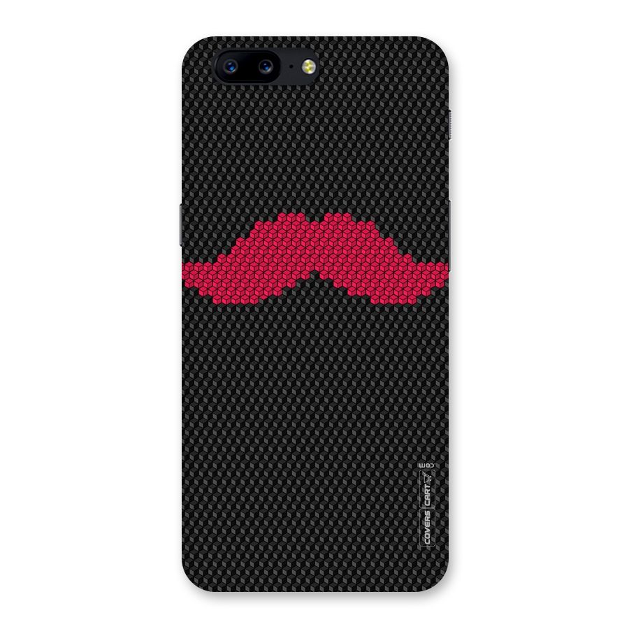 Pink Moustache Back Case for OnePlus 5