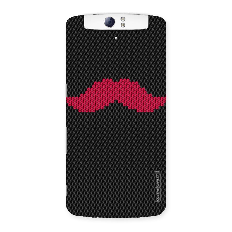 Pink Moustache Back Case for Oppo N1