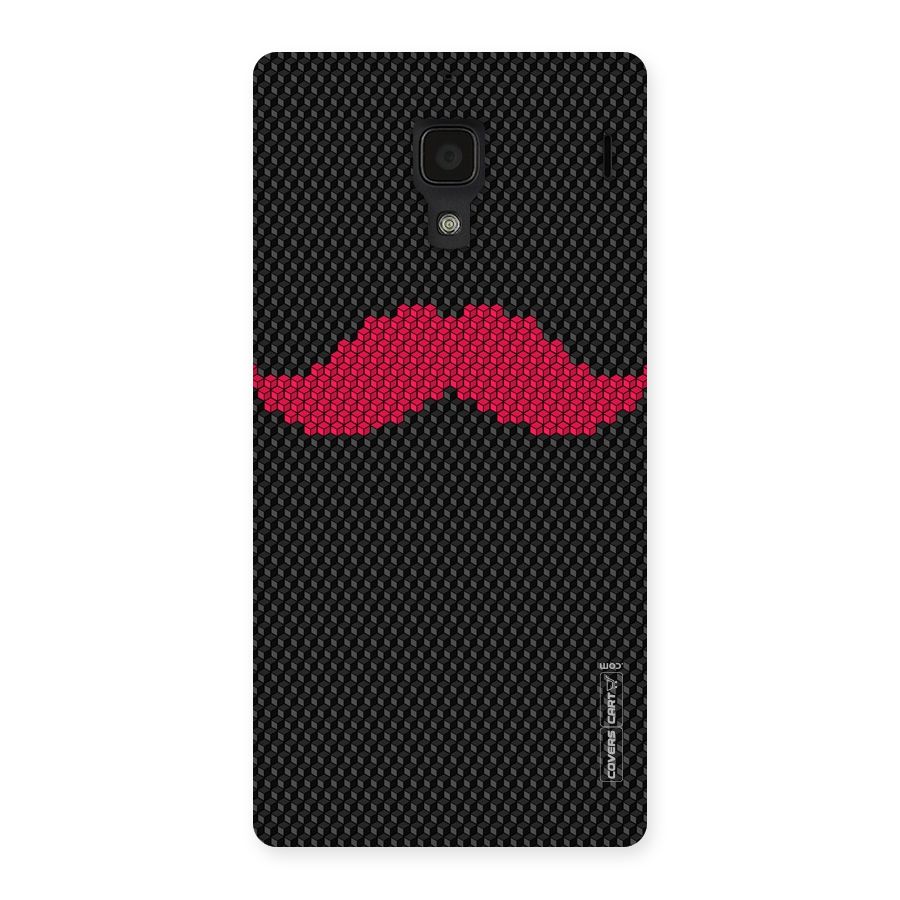 Pink Moustache Back Case for Redmi 1S