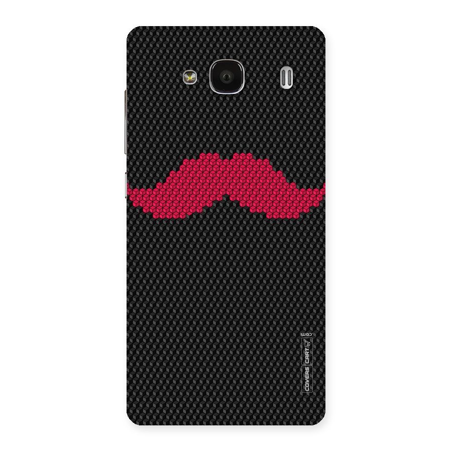 Pink Moustache Back Case for Redmi 2s