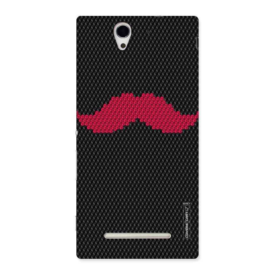 Pink Moustache Back Case for Sony Xperia C3