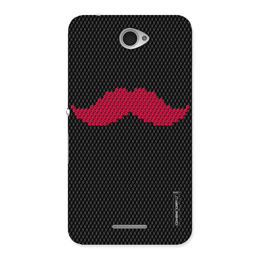 Pink Moustache Back Case for Sony Xperia E4