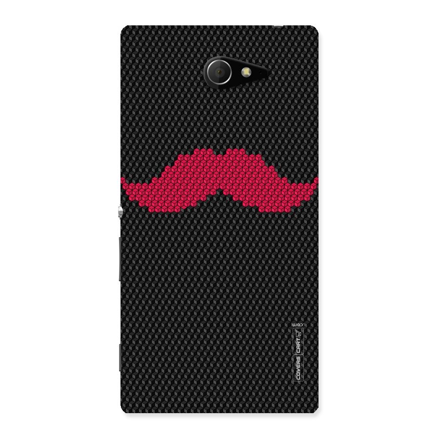 Pink Moustache Back Case for Sony Xperia M2