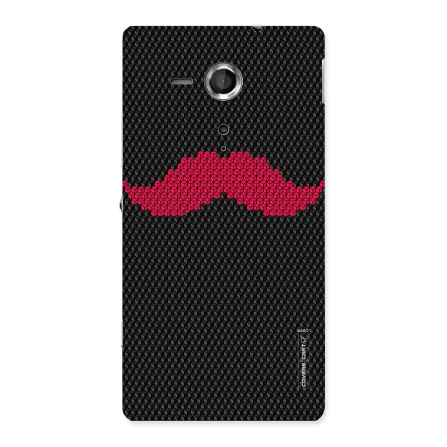 Pink Moustache Back Case for Sony Xperia SP