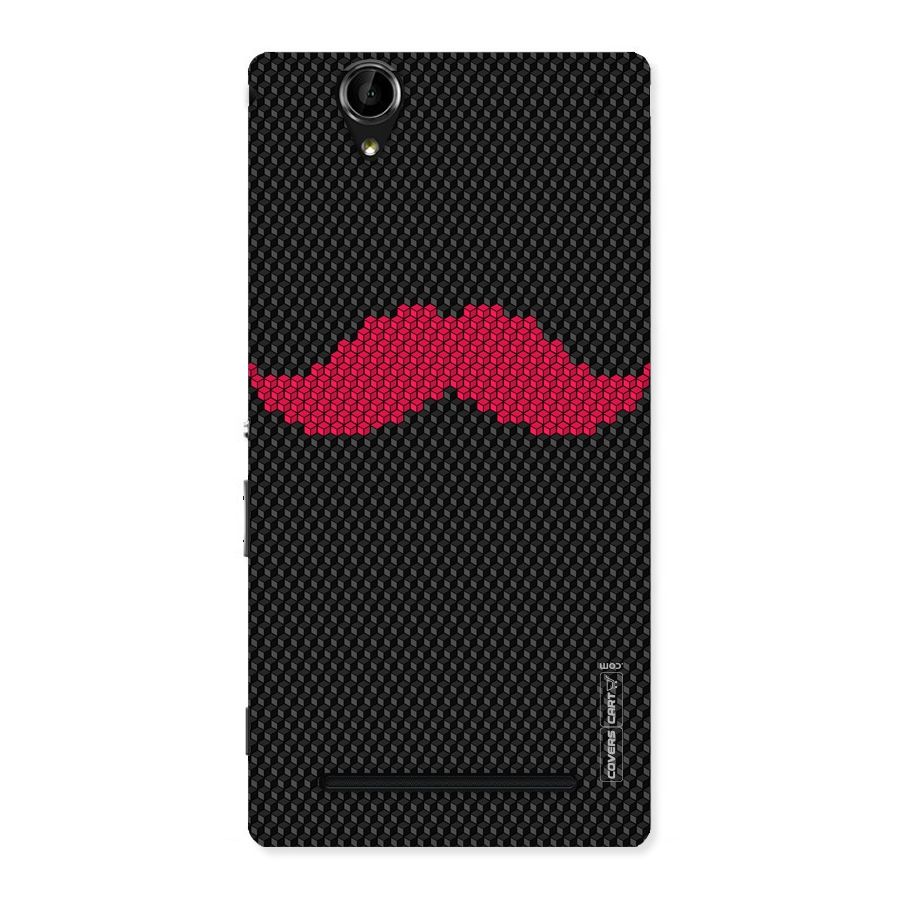 Pink Moustache Back Case for Sony Xperia T2