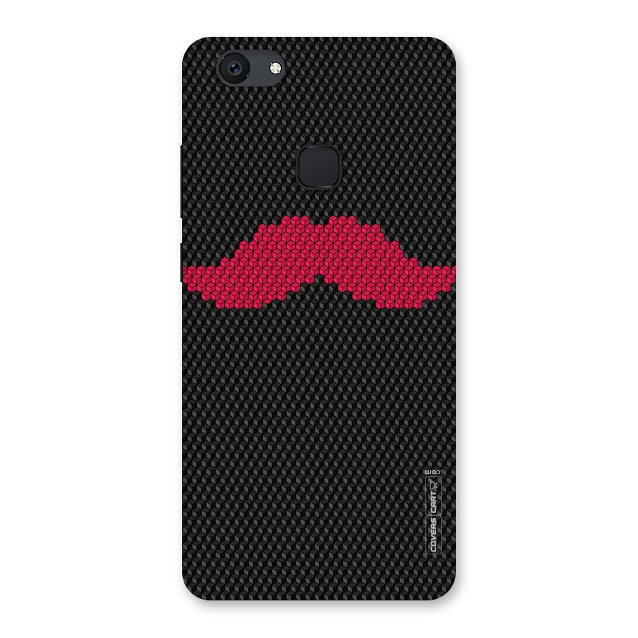 Pink Moustache Back Case for Vivo V7 Plus