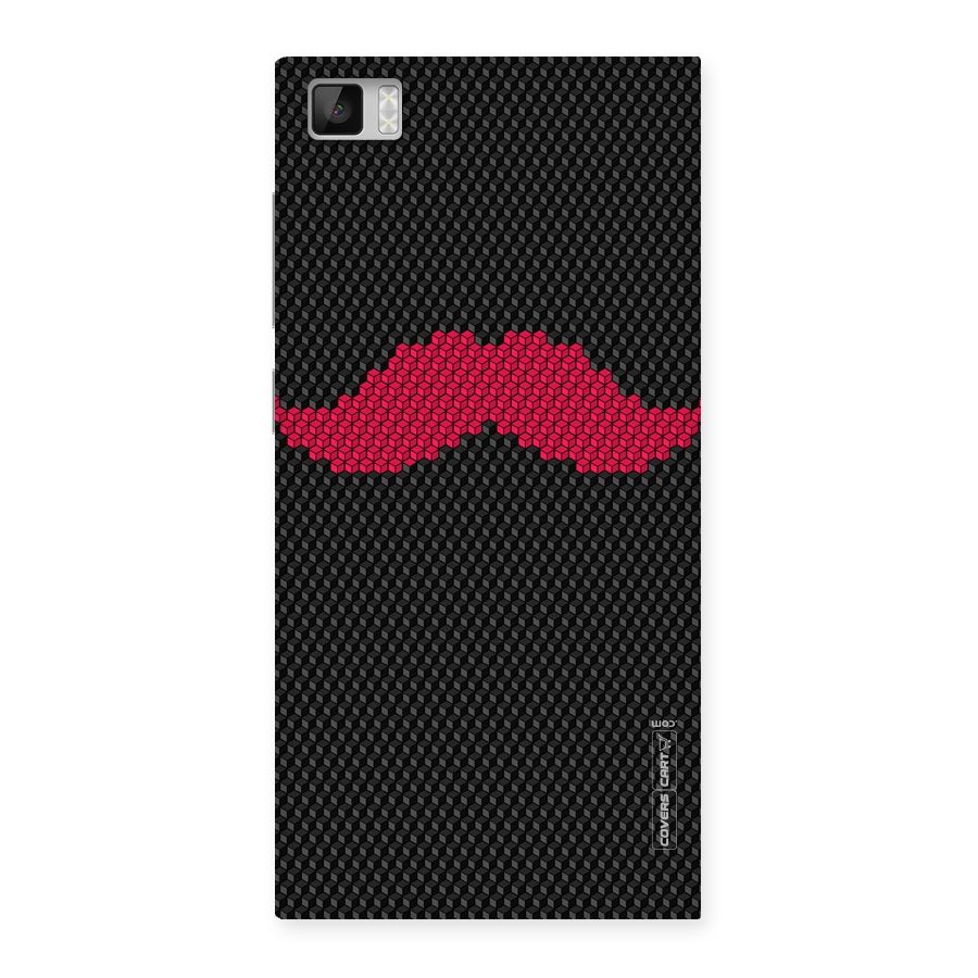 Pink Moustache Back Case for Xiaomi Mi3