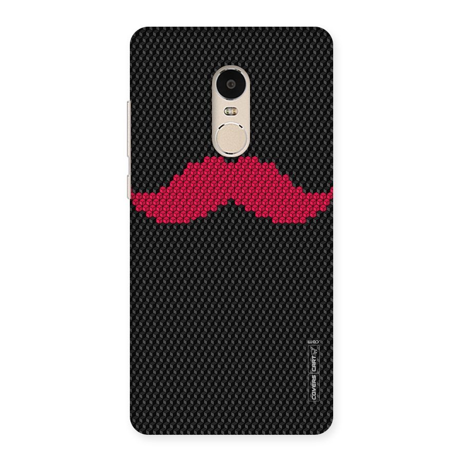 Pink Moustache Back Case for Xiaomi Redmi Note 4