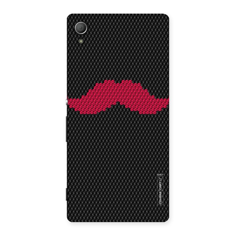 Pink Moustache Back Case for Xperia Z4