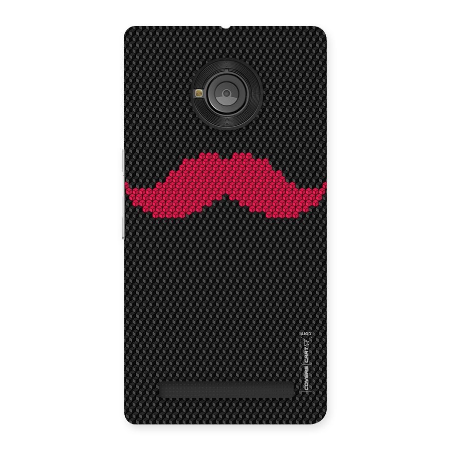 Pink Moustache Back Case for Yu Yunique