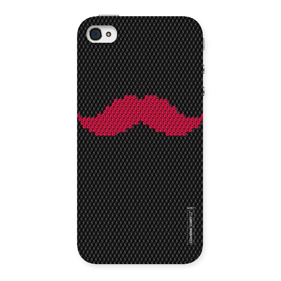 Pink Moustache Back Case for iPhone 4 4s
