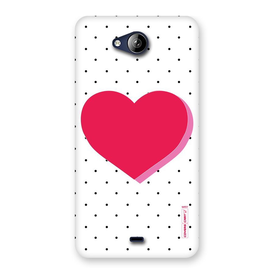Pink Polka Heart Back Case for Canvas Play Q355