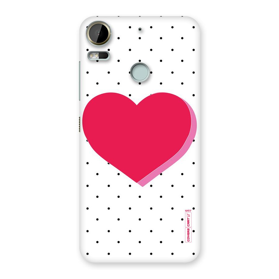 Pink Polka Heart Back Case for Desire 10 Pro