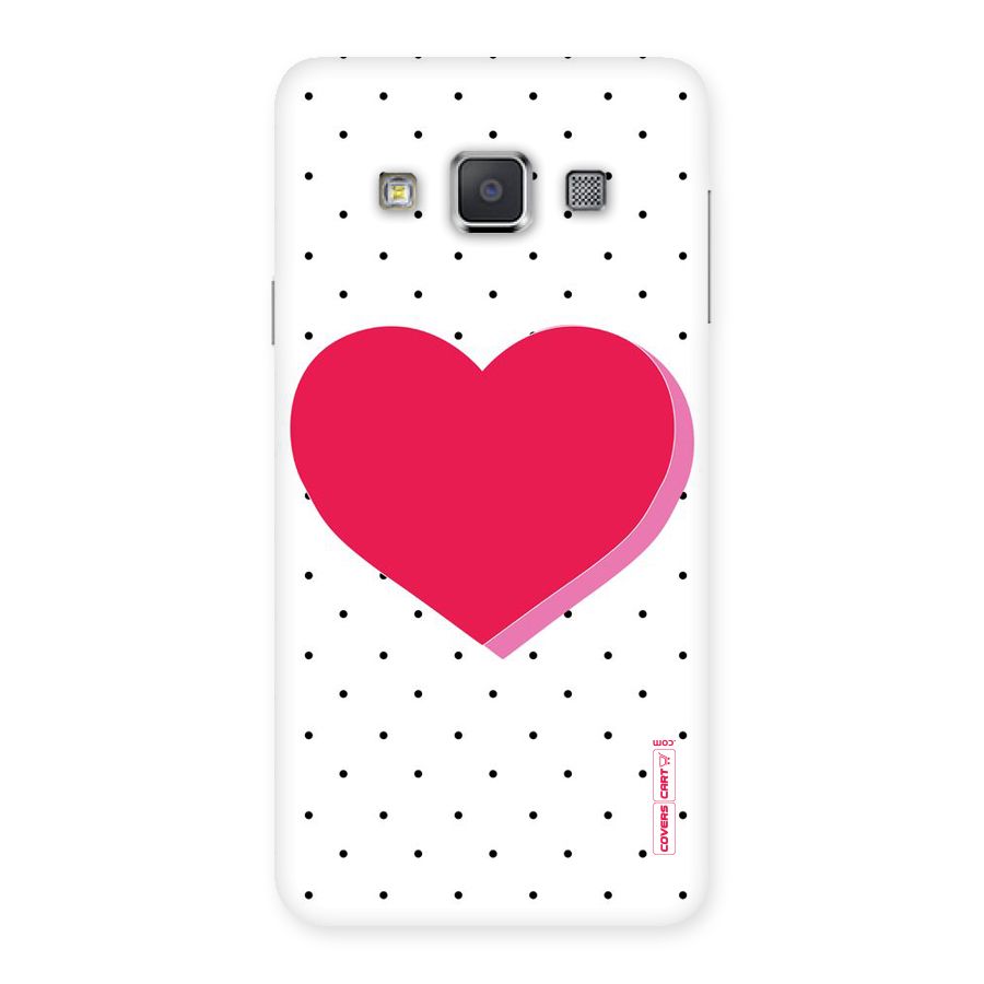 Pink Polka Heart Back Case for Galaxy A3