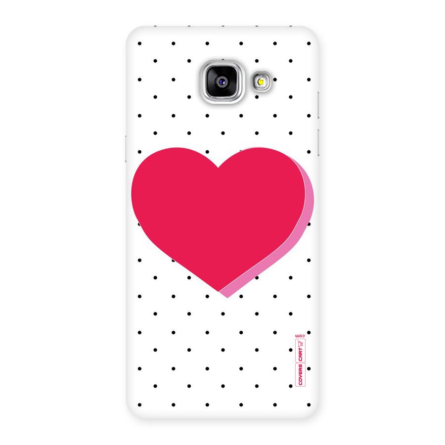Pink Polka Heart Back Case for Galaxy A5 2016