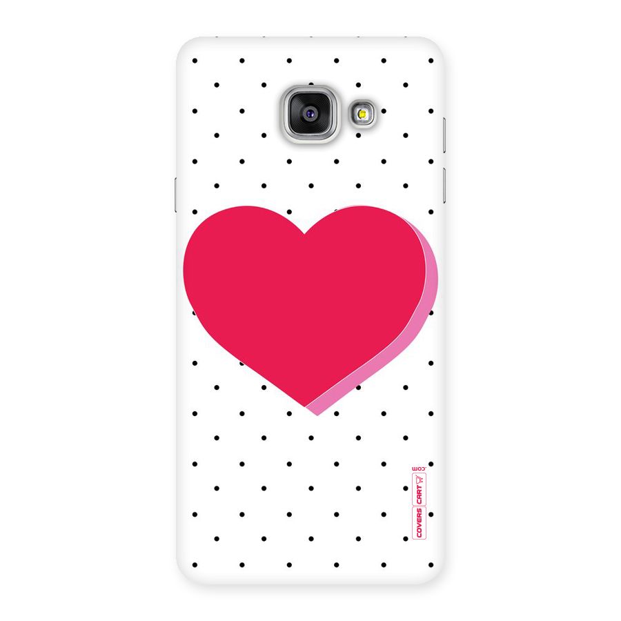 Pink Polka Heart Back Case for Galaxy A7 2016