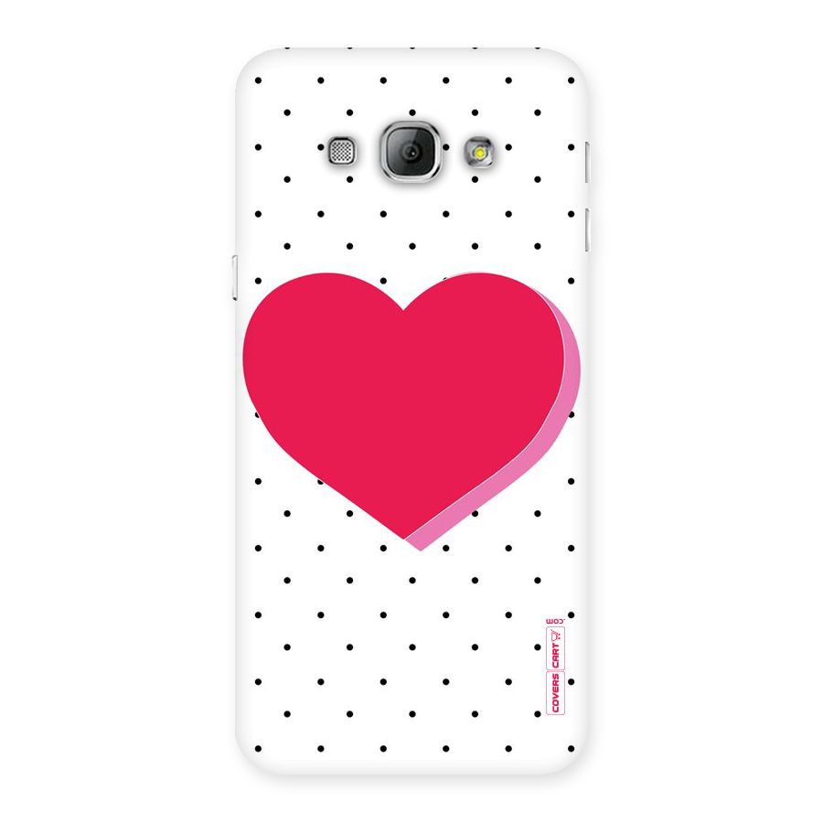Pink Polka Heart Back Case for Galaxy A8
