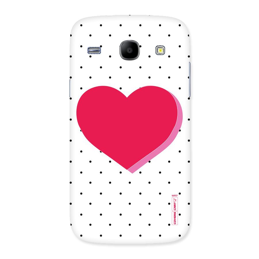 Pink Polka Heart Back Case for Galaxy Core