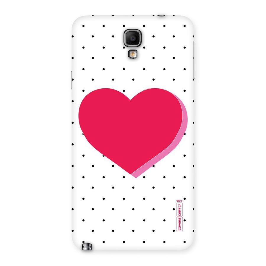 Pink Polka Heart Back Case for Galaxy Note 3 Neo