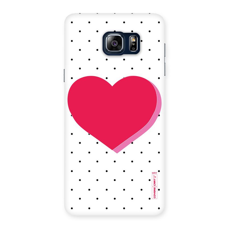 Pink Polka Heart Back Case for Galaxy Note 5